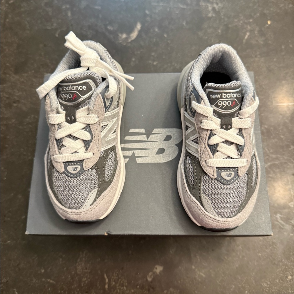 New Balance Toddler Sneakers in Gray and White